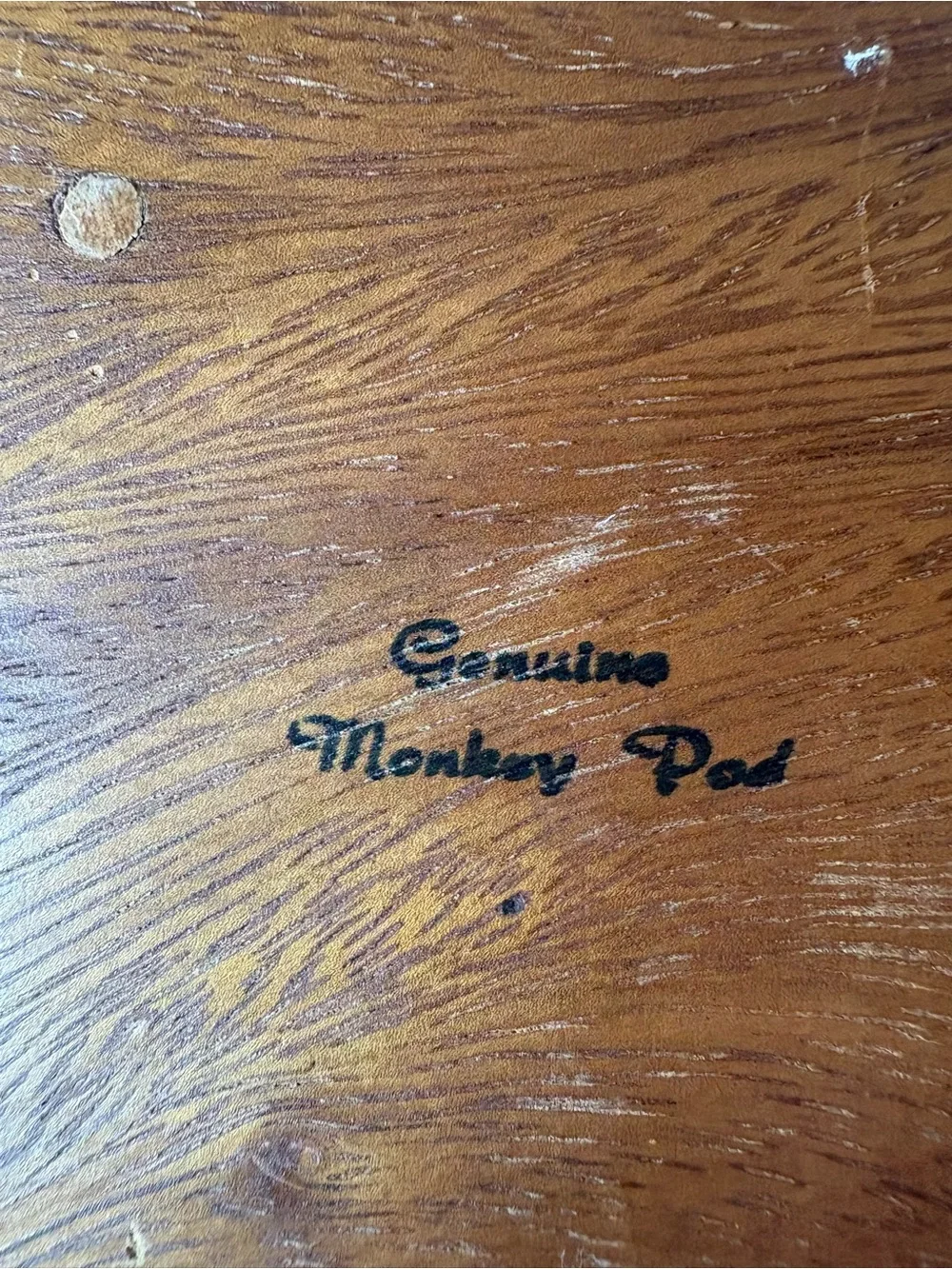 Hand-Carved Wooden Bowl Monkey Pod